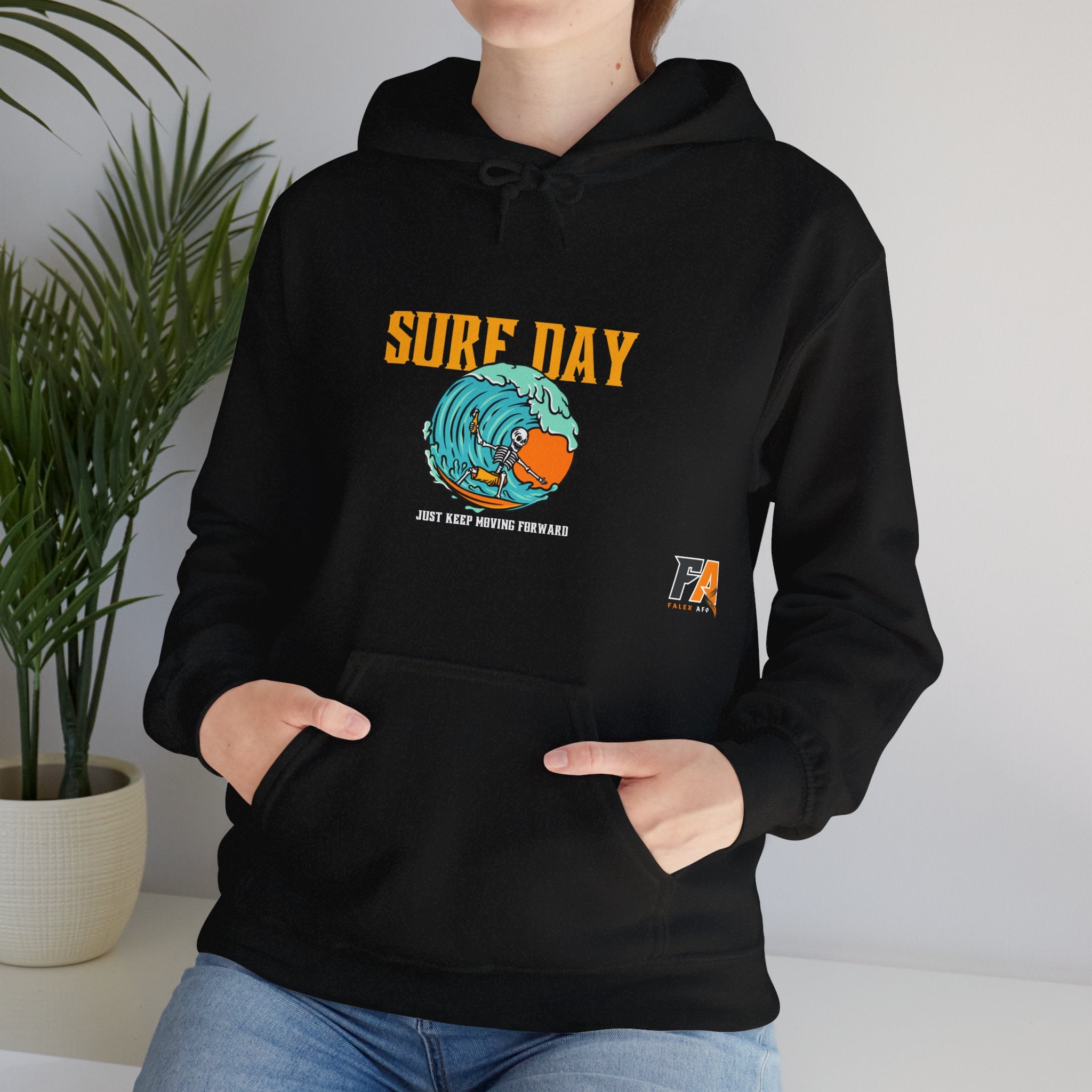 Surf Day Illustration Surf Day Hoodie