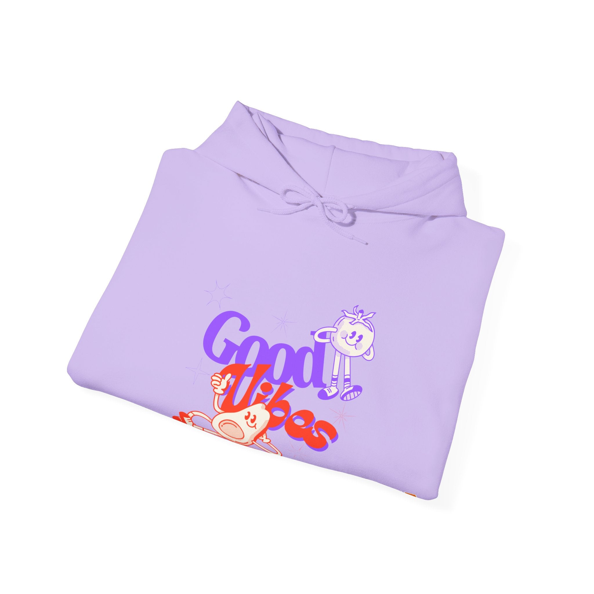 Purple and Orange Cute Dood Vibes Hoodie