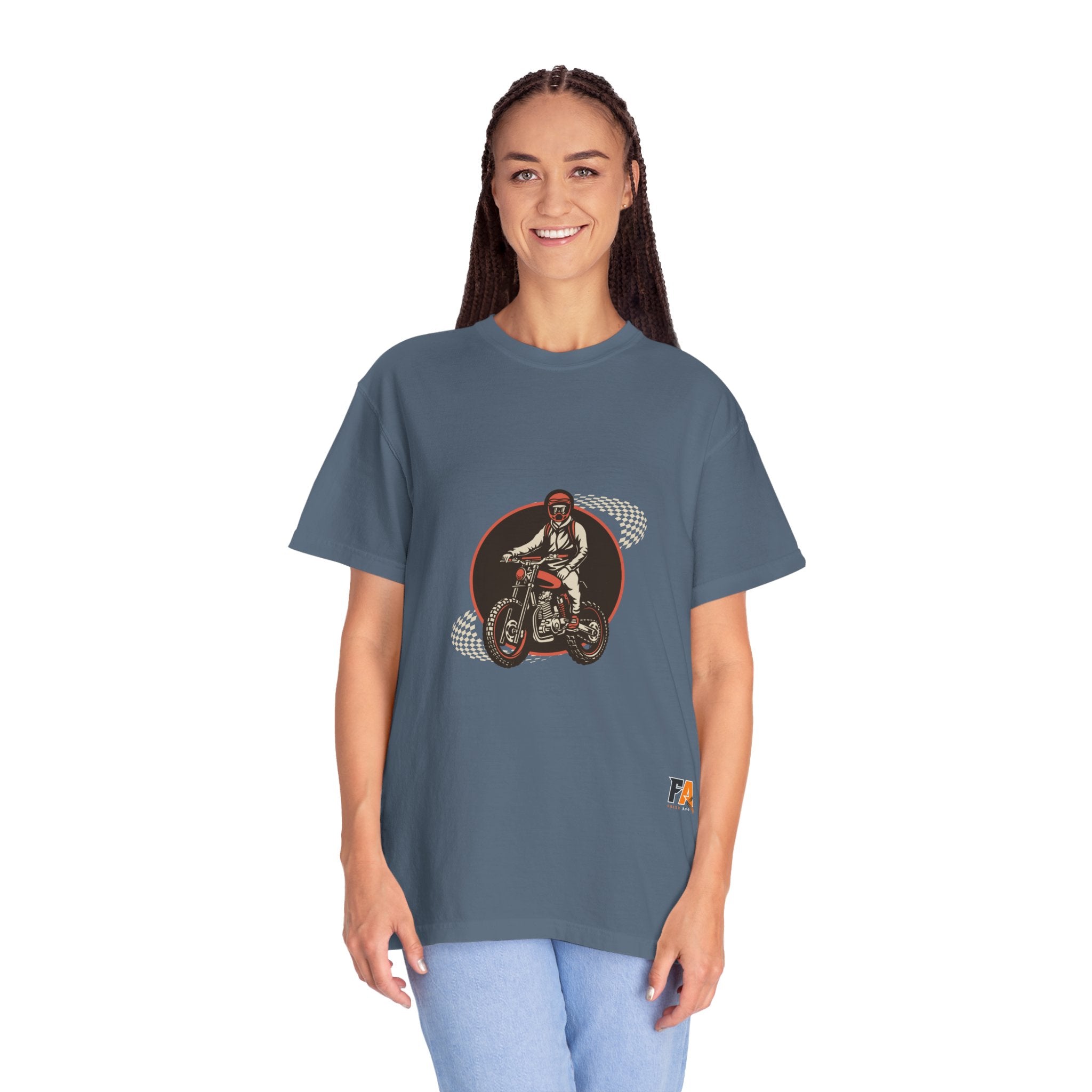 Brown Illustrated Motorcycle T-shirt