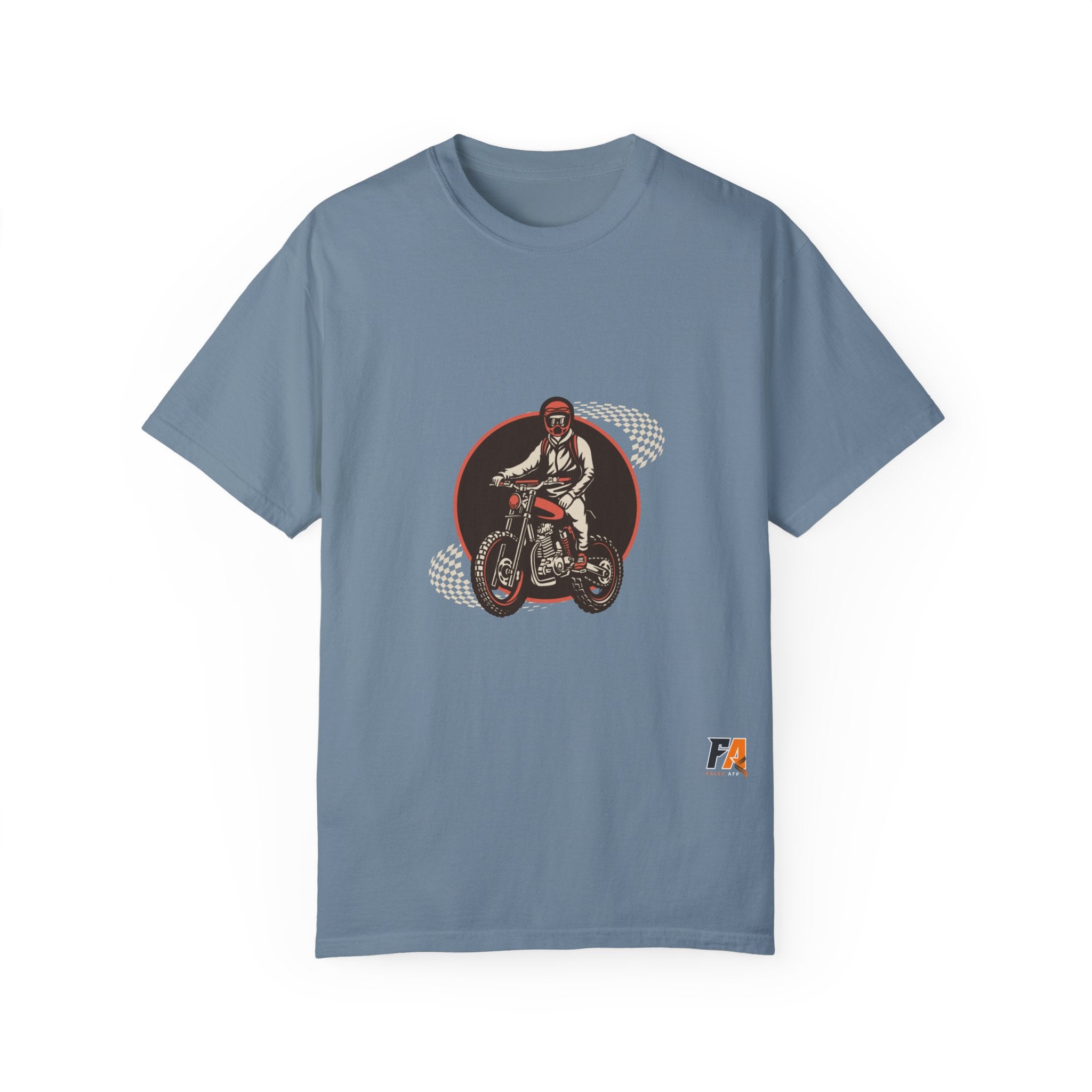 Brown Illustrated Motorcycle T-shirt