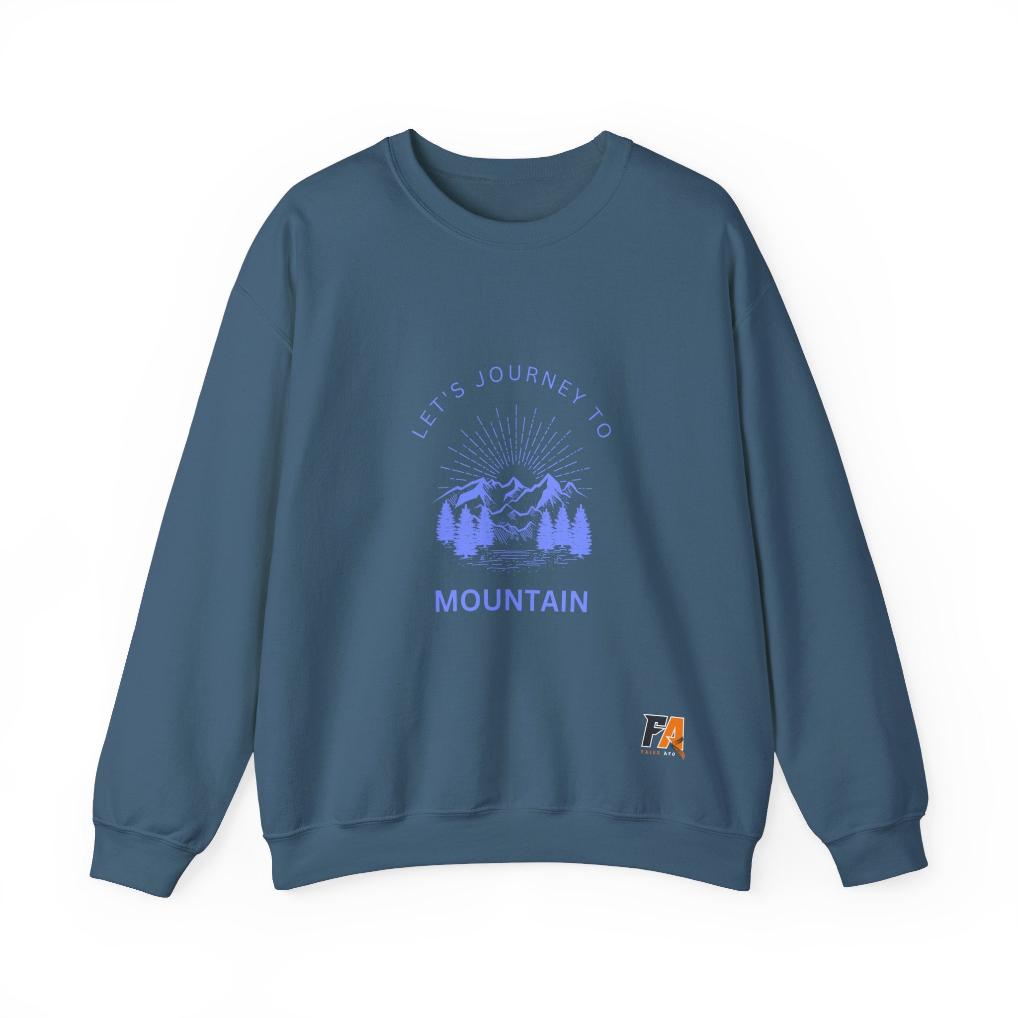 Green Illustrated Mountain Sweatshirt