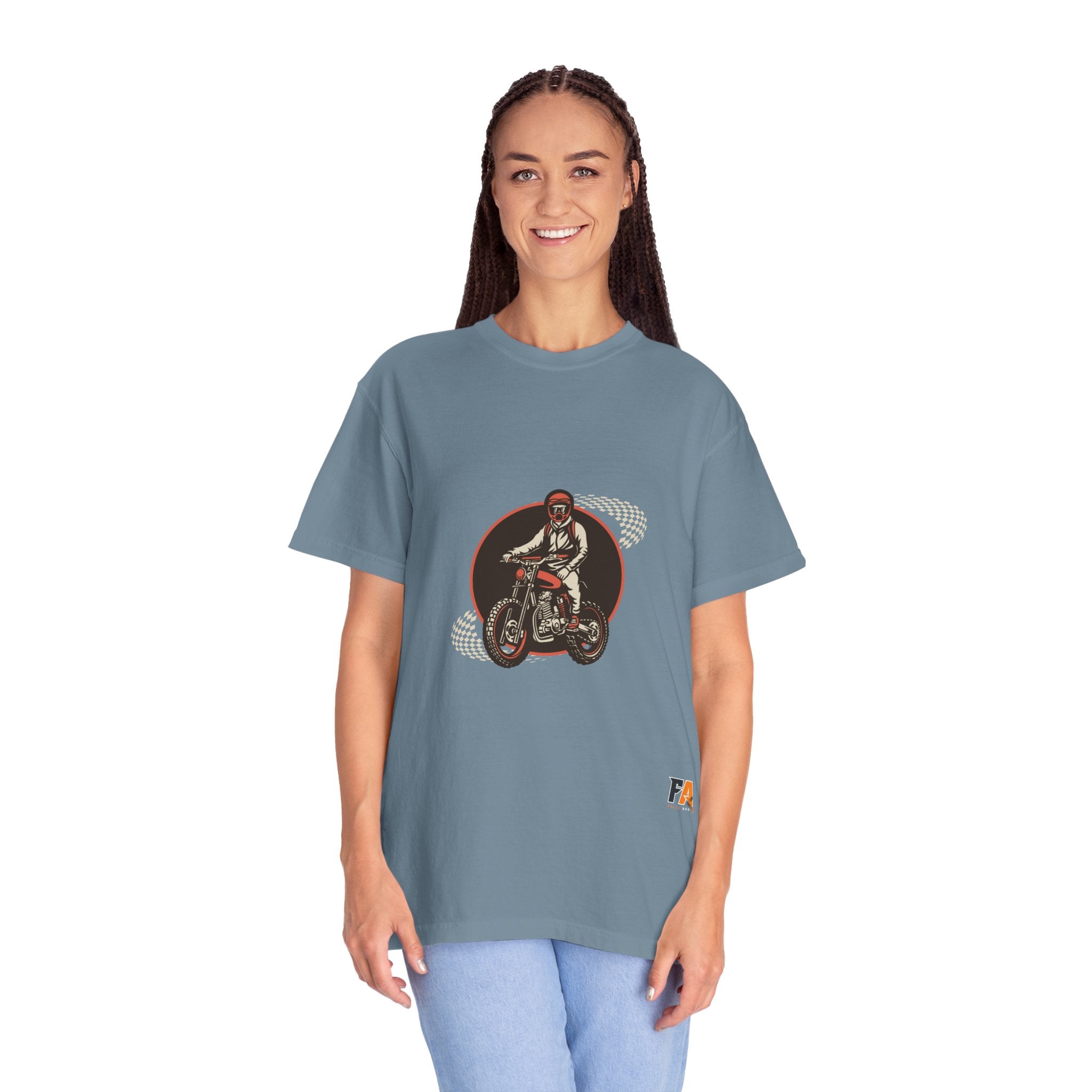 Brown Illustrated Motorcycle T-shirt