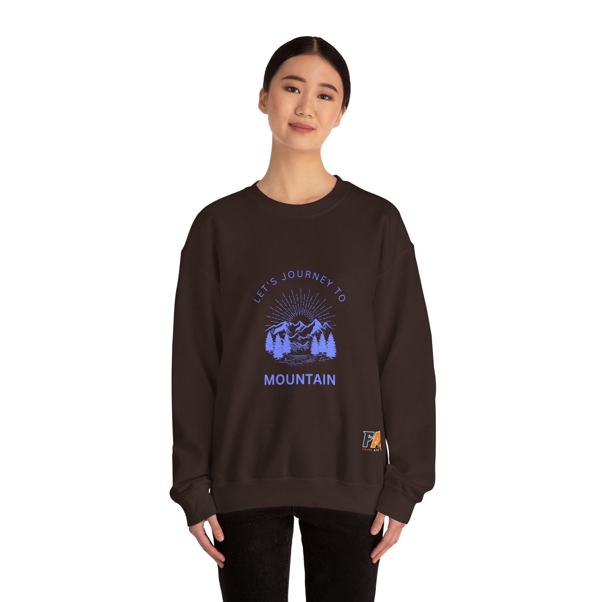 Green Illustrated Mountain Sweatshirt