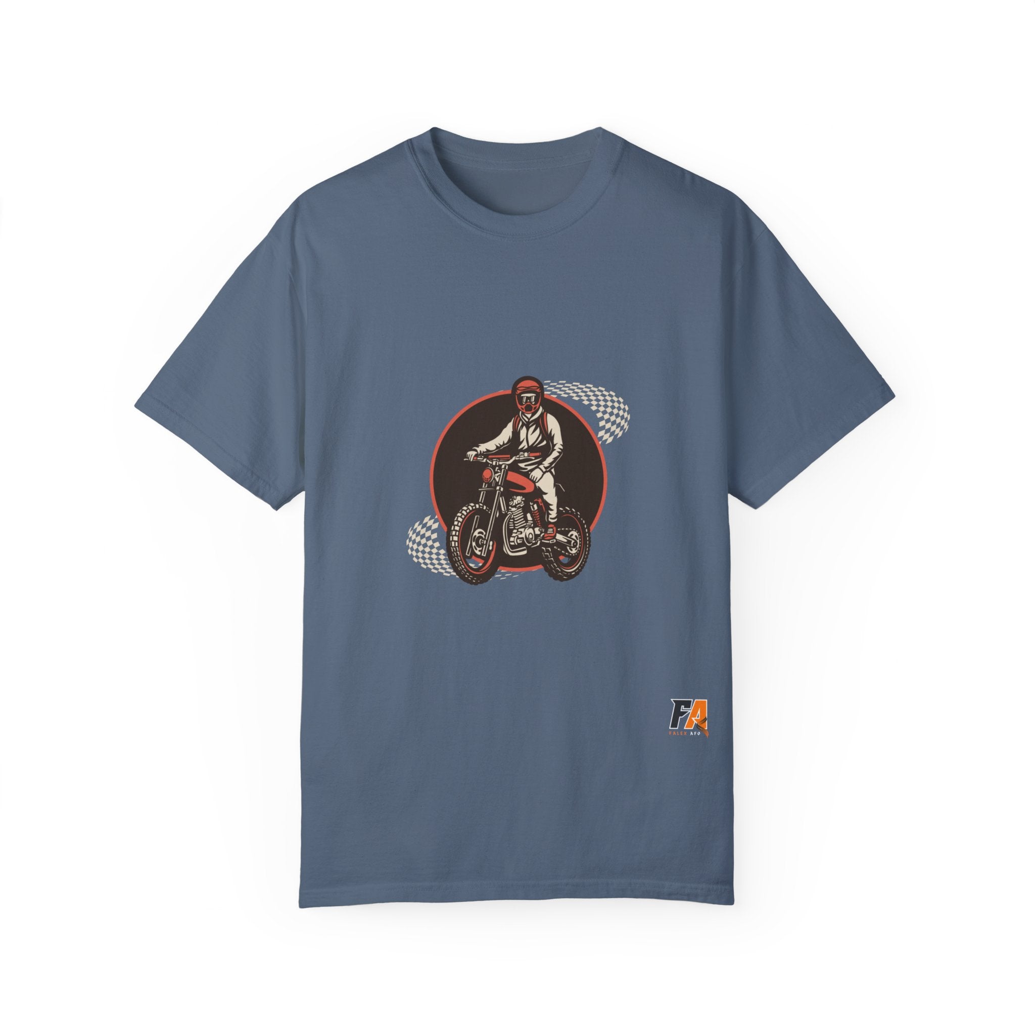 Brown Illustrated Motorcycle T-shirt