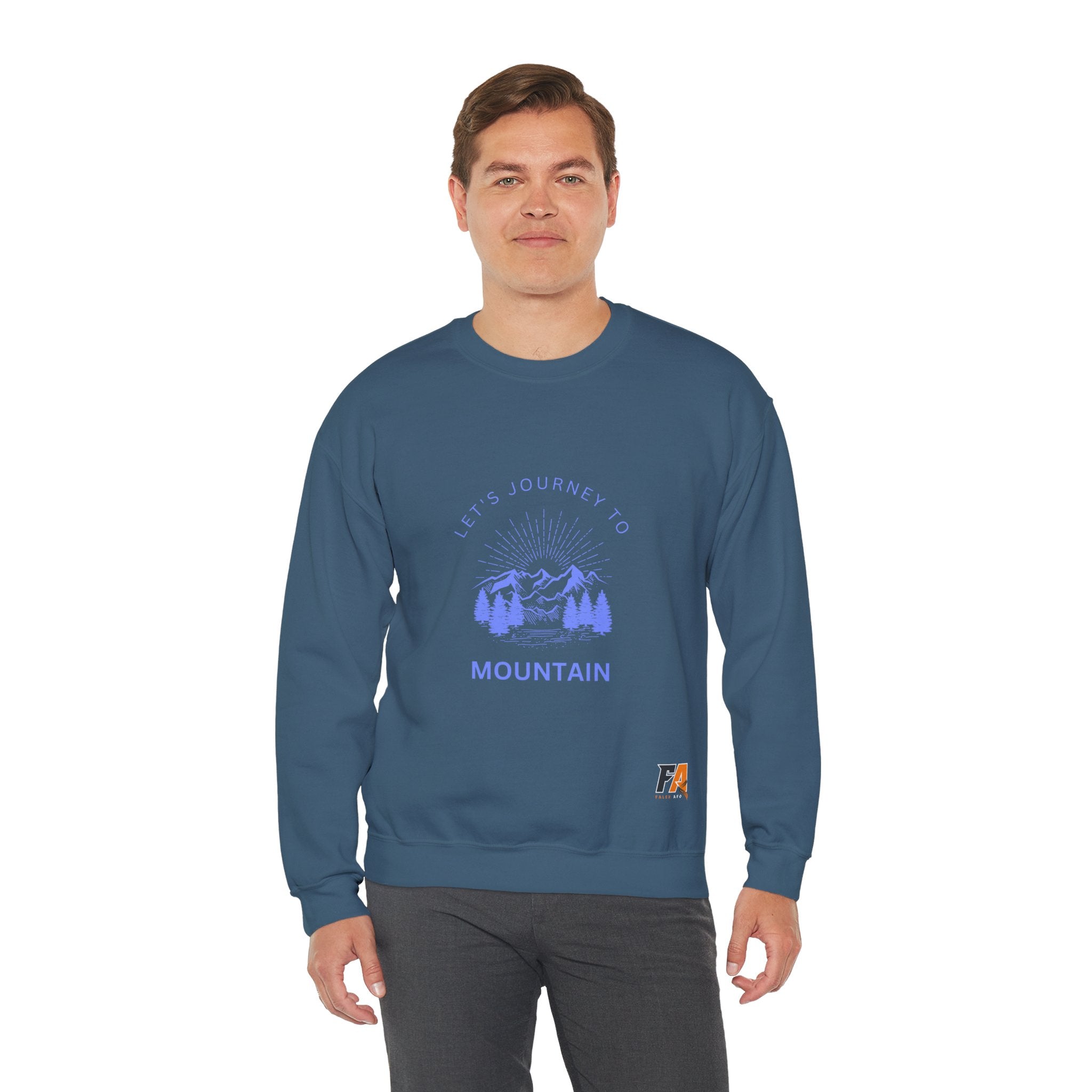 Green Illustrated Mountain Sweatshirt