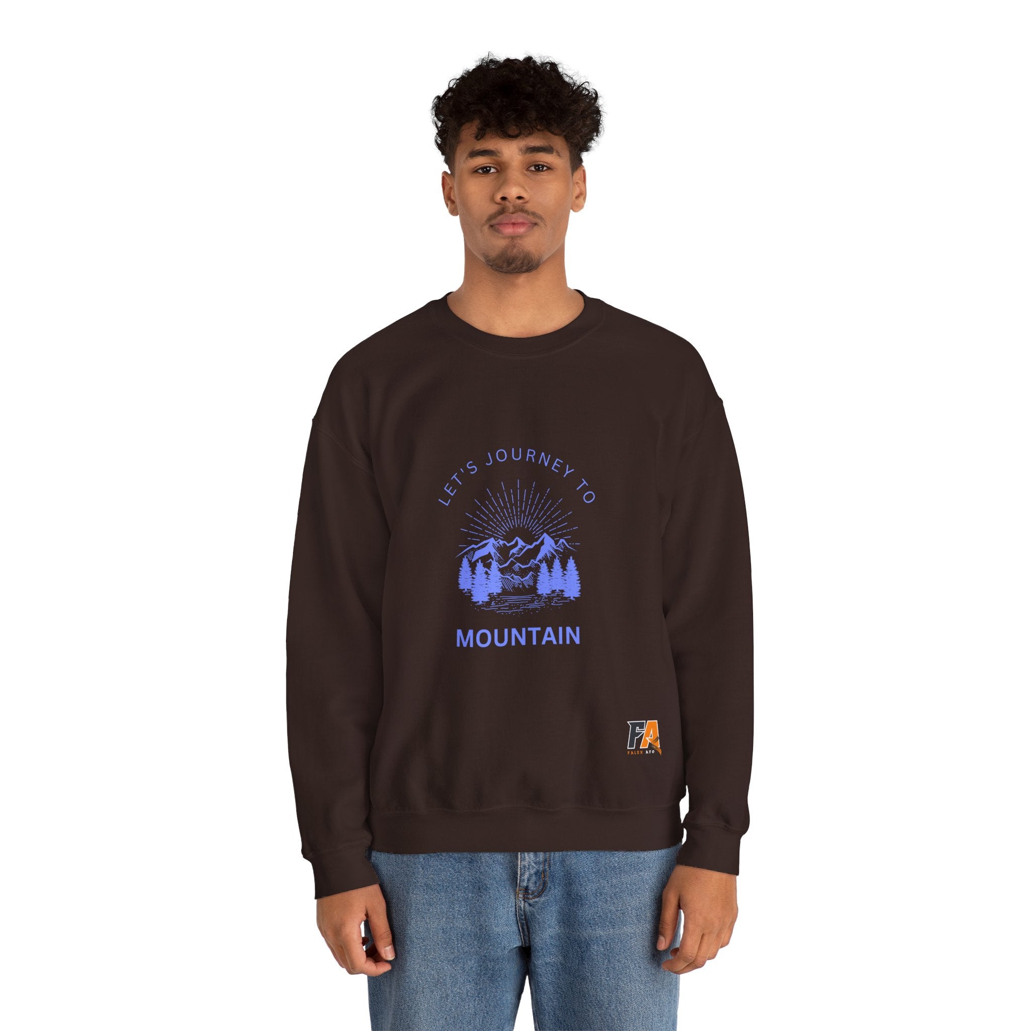 Green Illustrated Mountain Sweatshirt