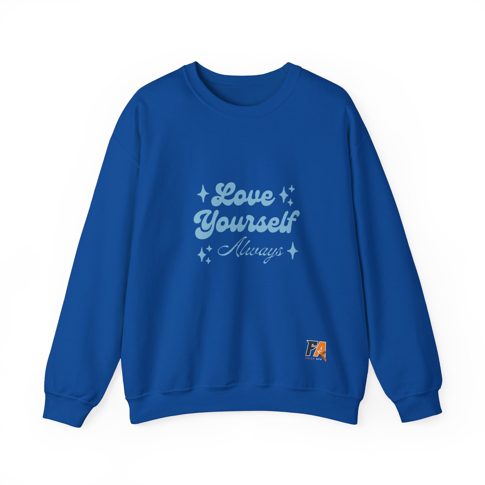 Blue Aesthetic Typography Love Yourself Sweatshirt