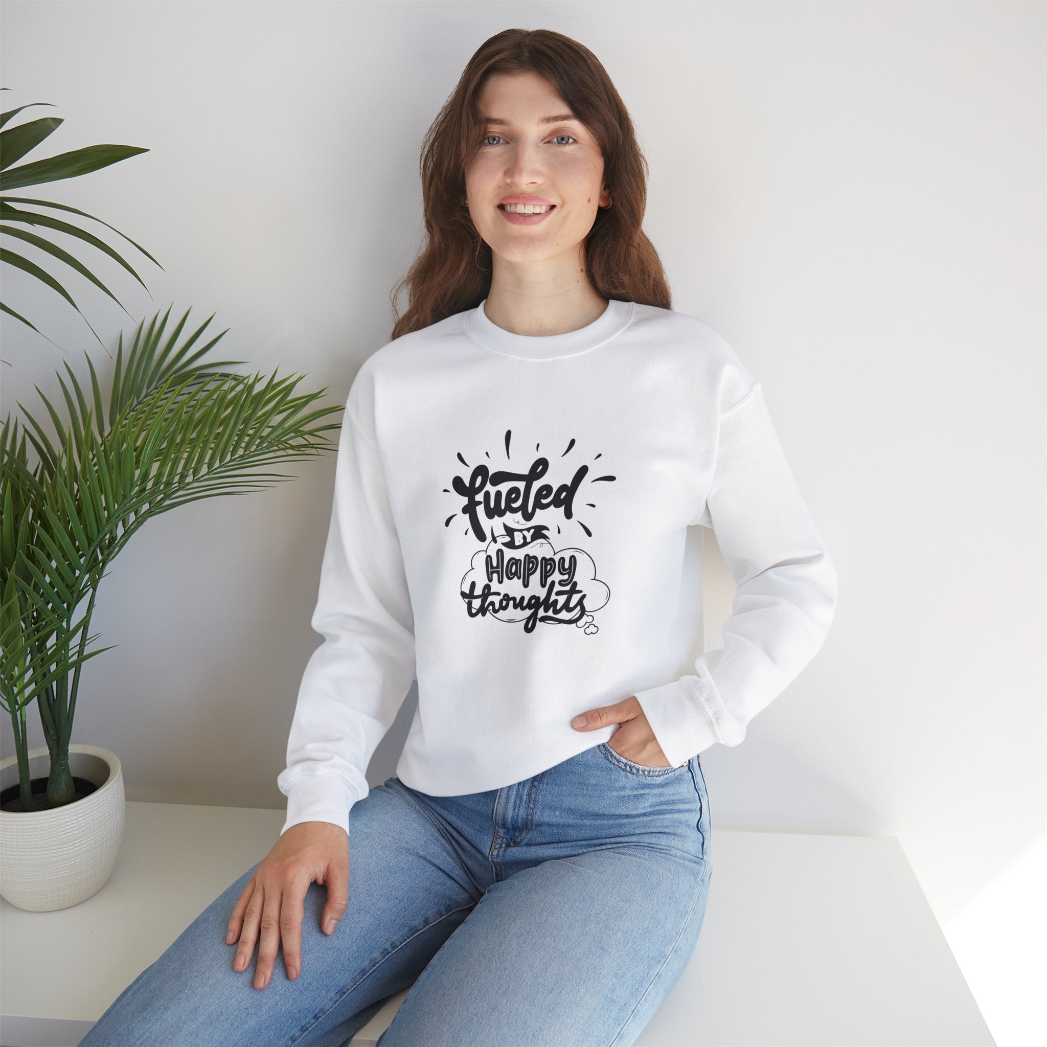 Yellow and White Background Minimalist Typography  Sweatshirt