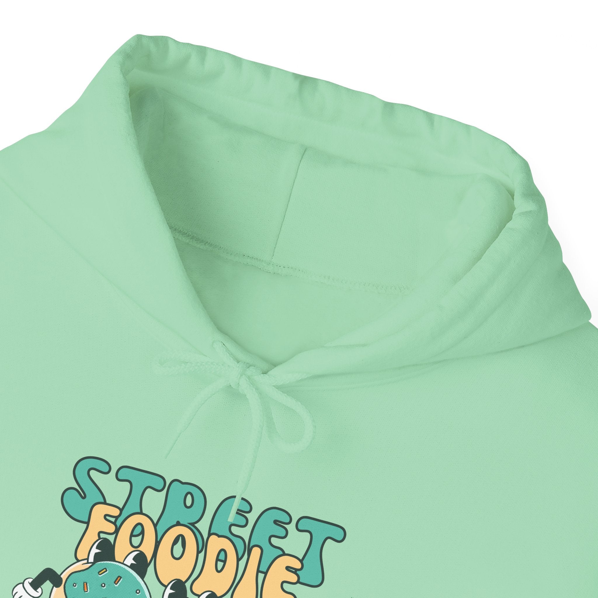 Green and Beige Cartoony Street Foodie Hoodie