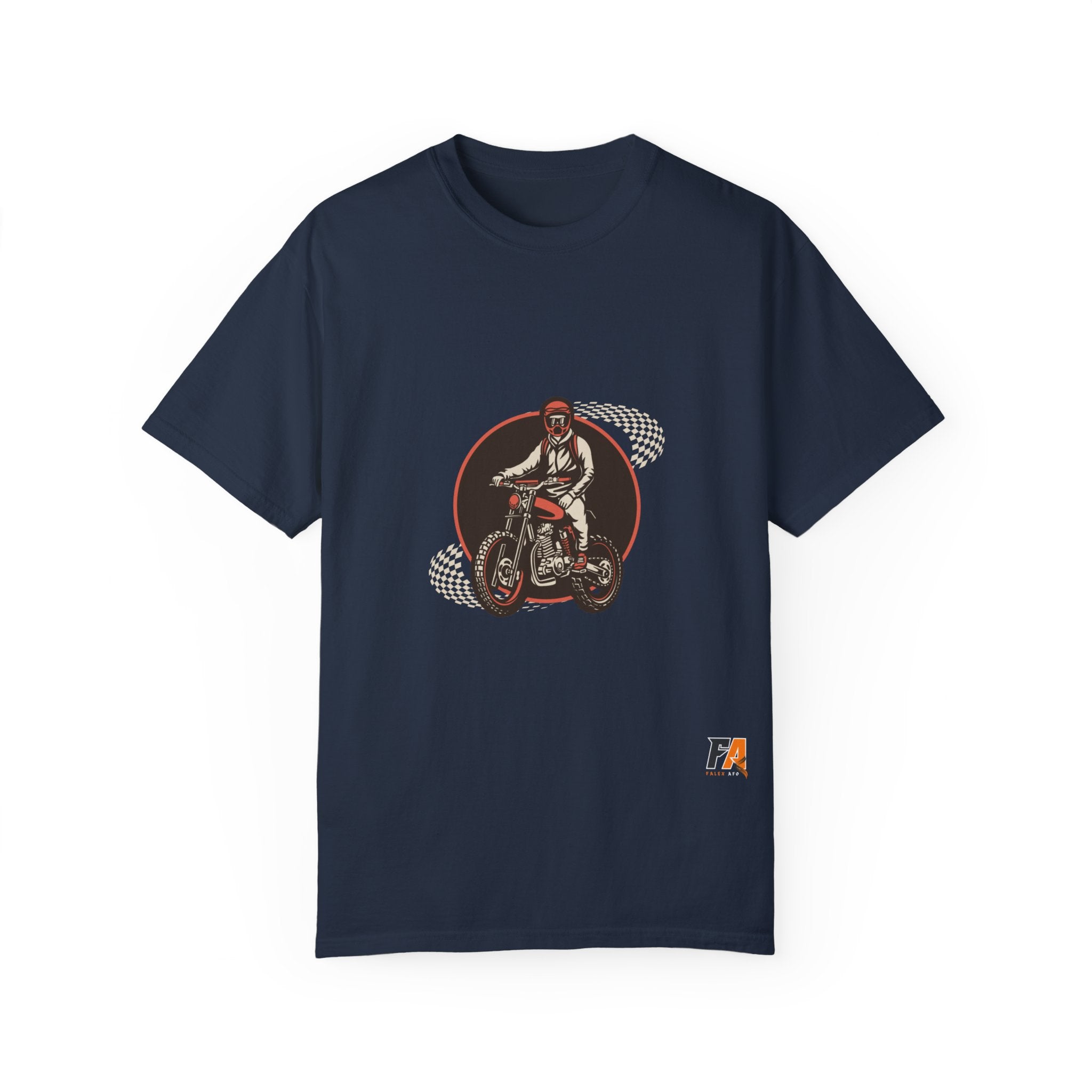 Brown Illustrated Motorcycle T-shirt