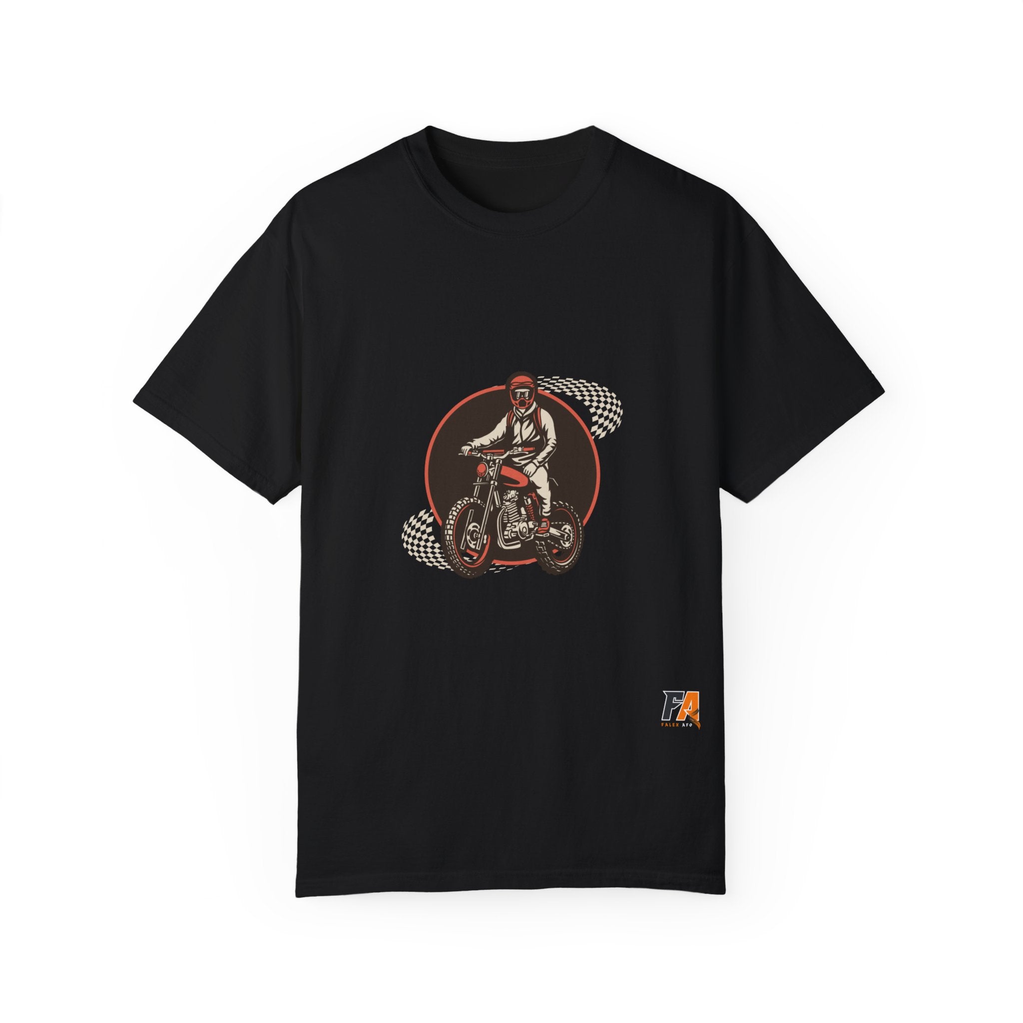 Brown Illustrated Motorcycle T-shirt