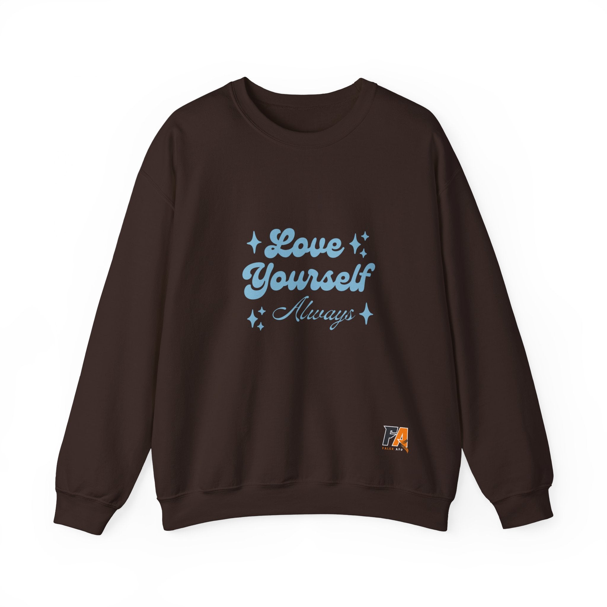 Blue Aesthetic Typography Love Yourself Sweatshirt