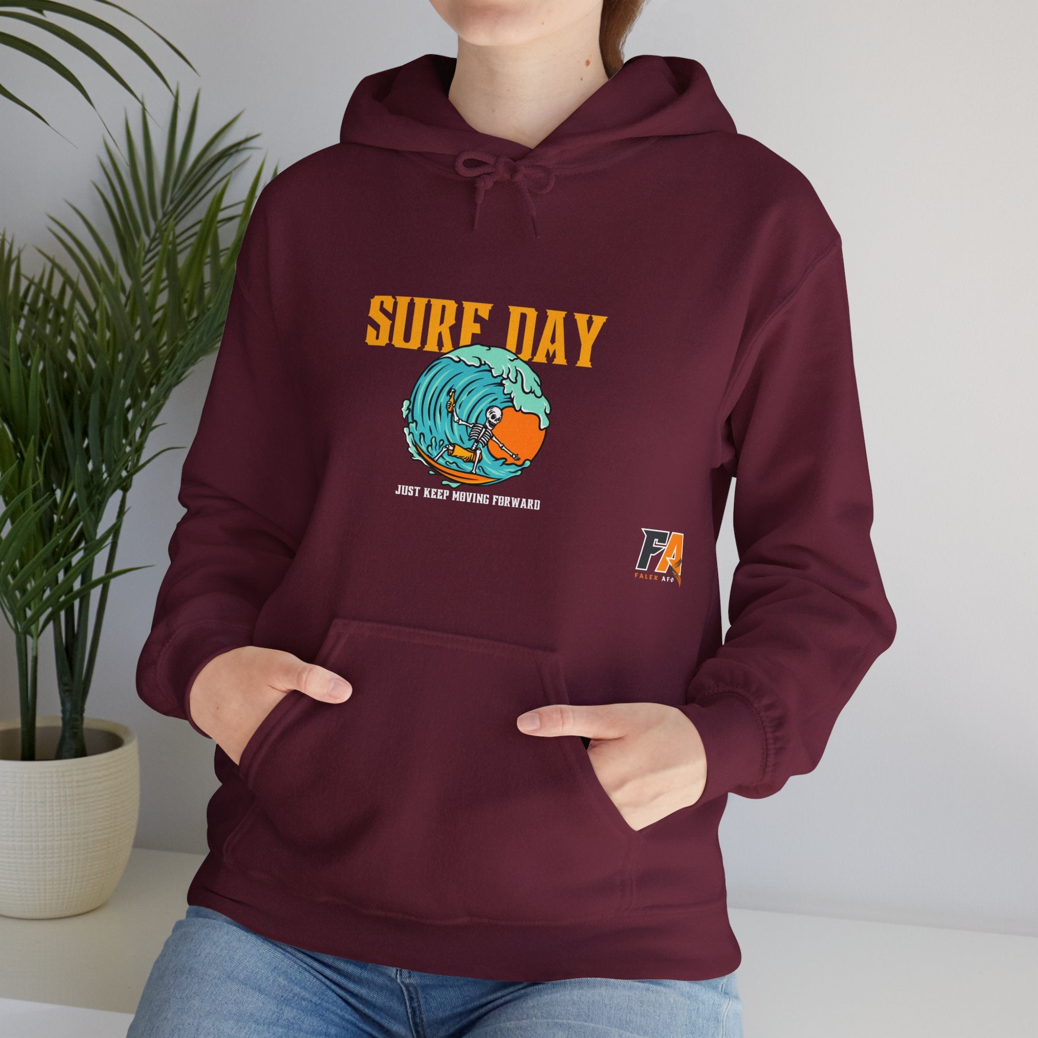 Surf Day Illustration Surf Day Hoodie