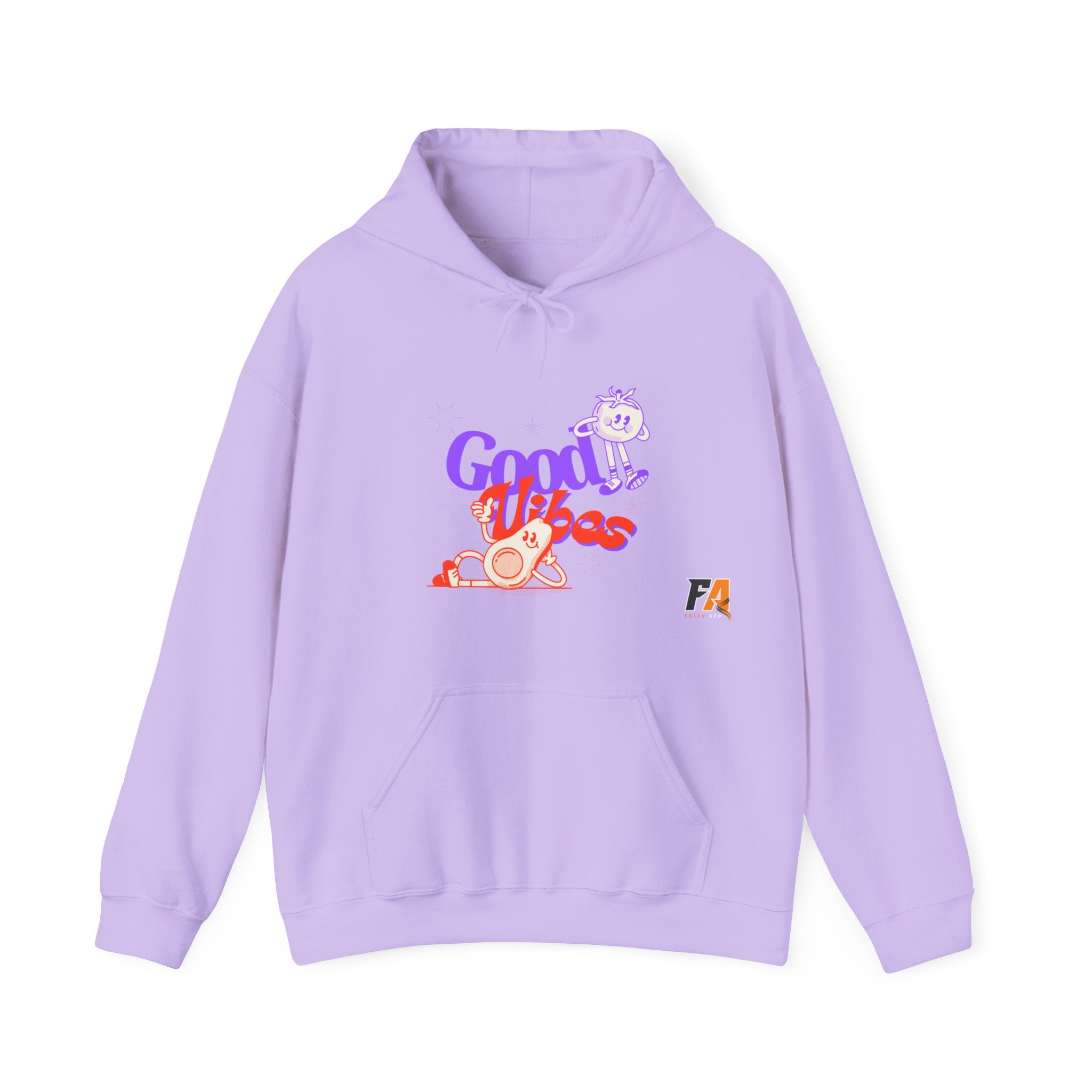 Purple and Orange Cute Dood Vibes Hoodie