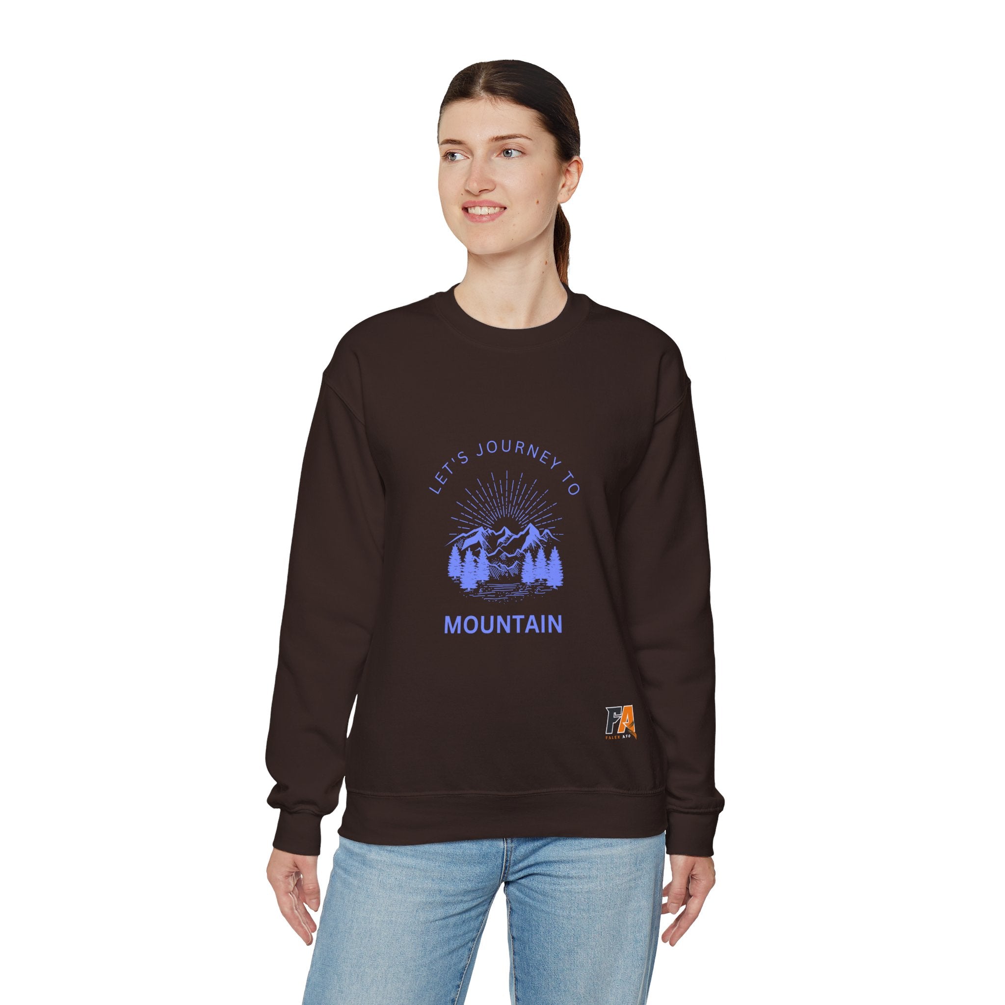 Green Illustrated Mountain Sweatshirt