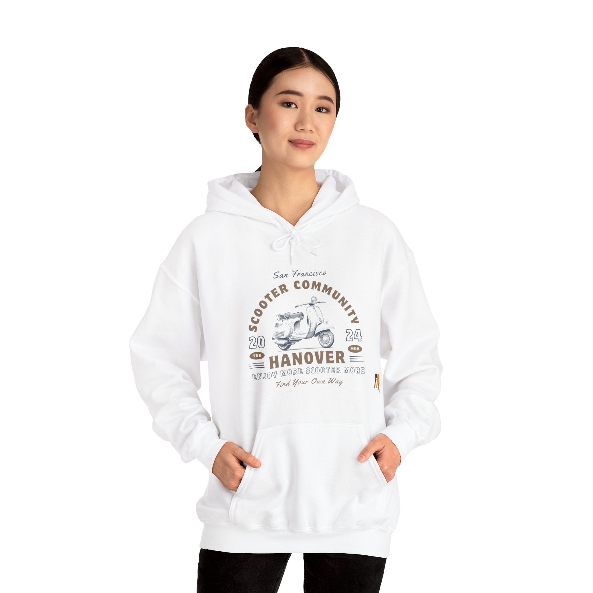 Beige Vintage Retro Motorcycle Community Club Hoodie